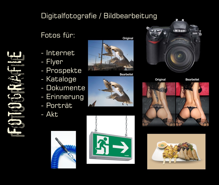 Fotografie für Internet, Flyer, Prospekte, Kataloge, Dokumente, Erinnerung, Porträt, Akt